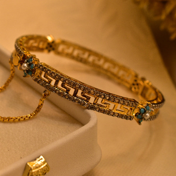 Glamorous Fancy Design Gold Plated Bangle for Girls/Women