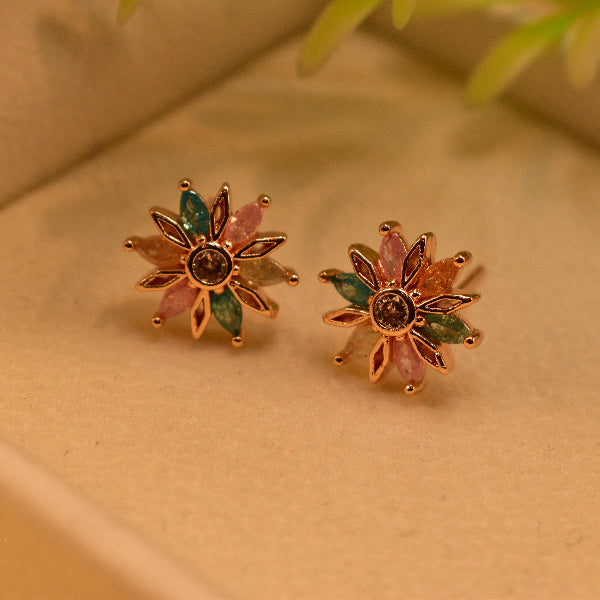 Charming Design Gold Plated Crystal Stones Earrings For Girls/women