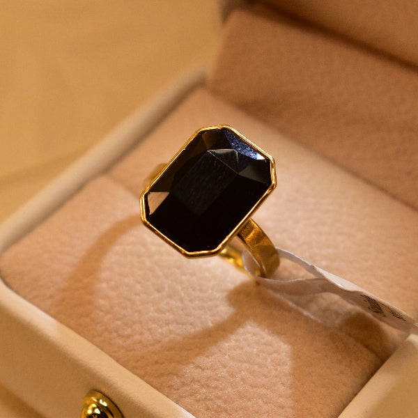 Fancy Unique Design Gold Plated Real Stone Ring For Girls/Women
