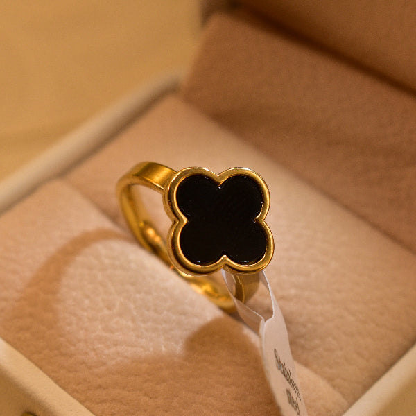 Luxury Unique Design Gold Plated Real Stone Ring For Girls/Women