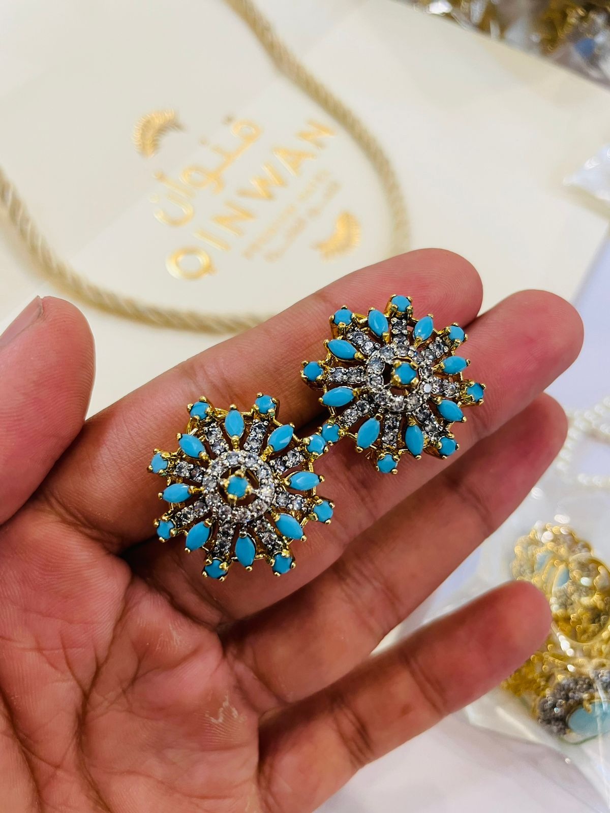 Stylsih Blue Elegent Design Earrings For Girls/Women