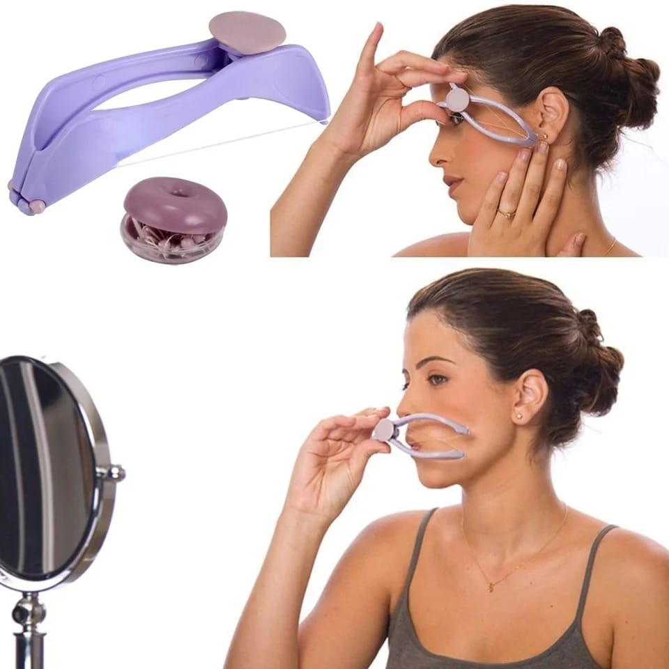 Women Hair Removal Epilator Mini Facial Hair Remover Spring Threading Face Defeatherer