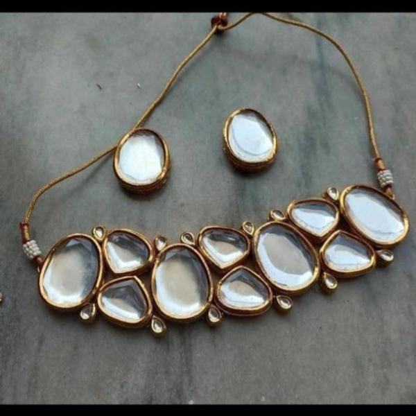 24K Gold Plated Indian Kundan Necklace Set for Girls/Women