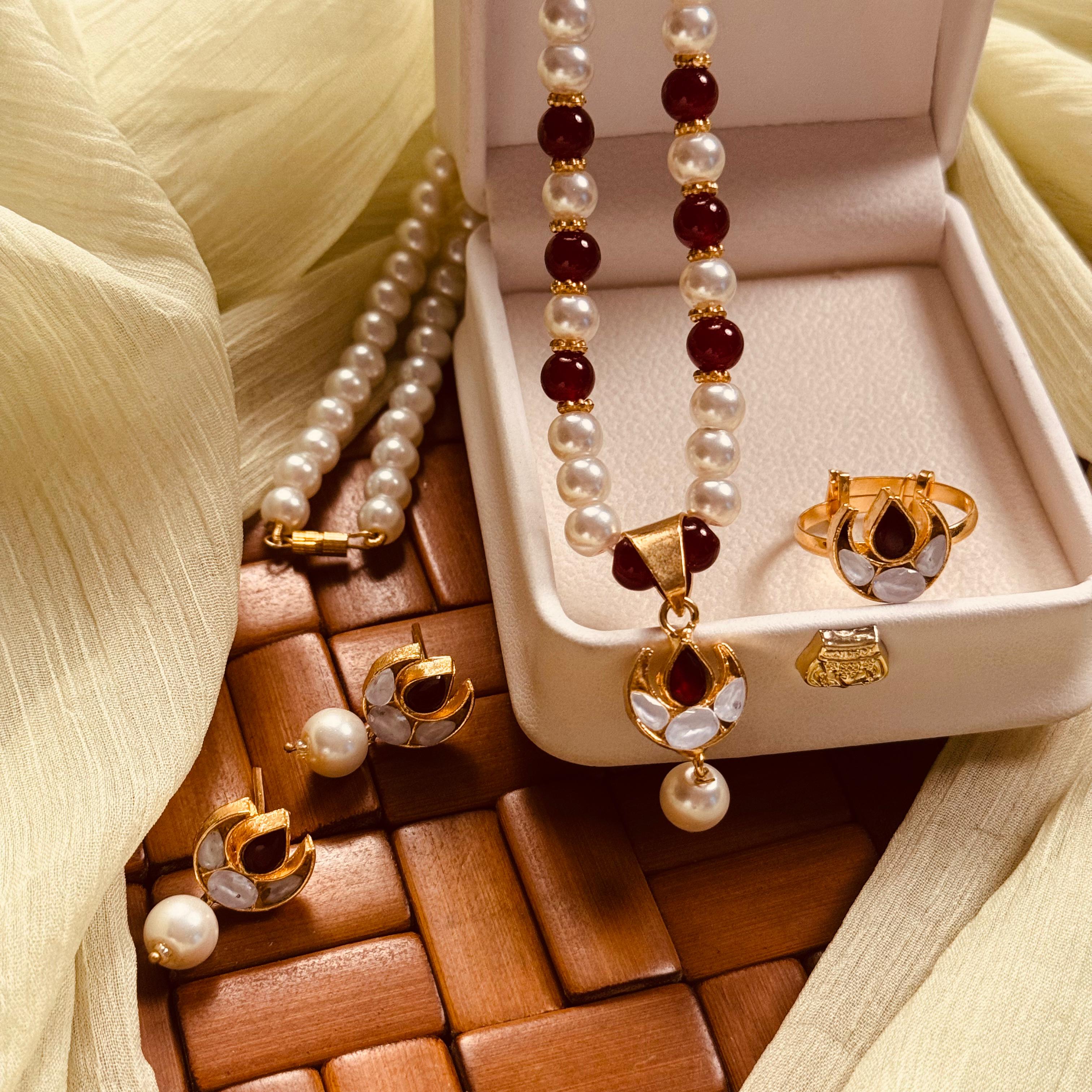 24K Gold Plated Farshi Kundan Necklace Set for Girls/Women