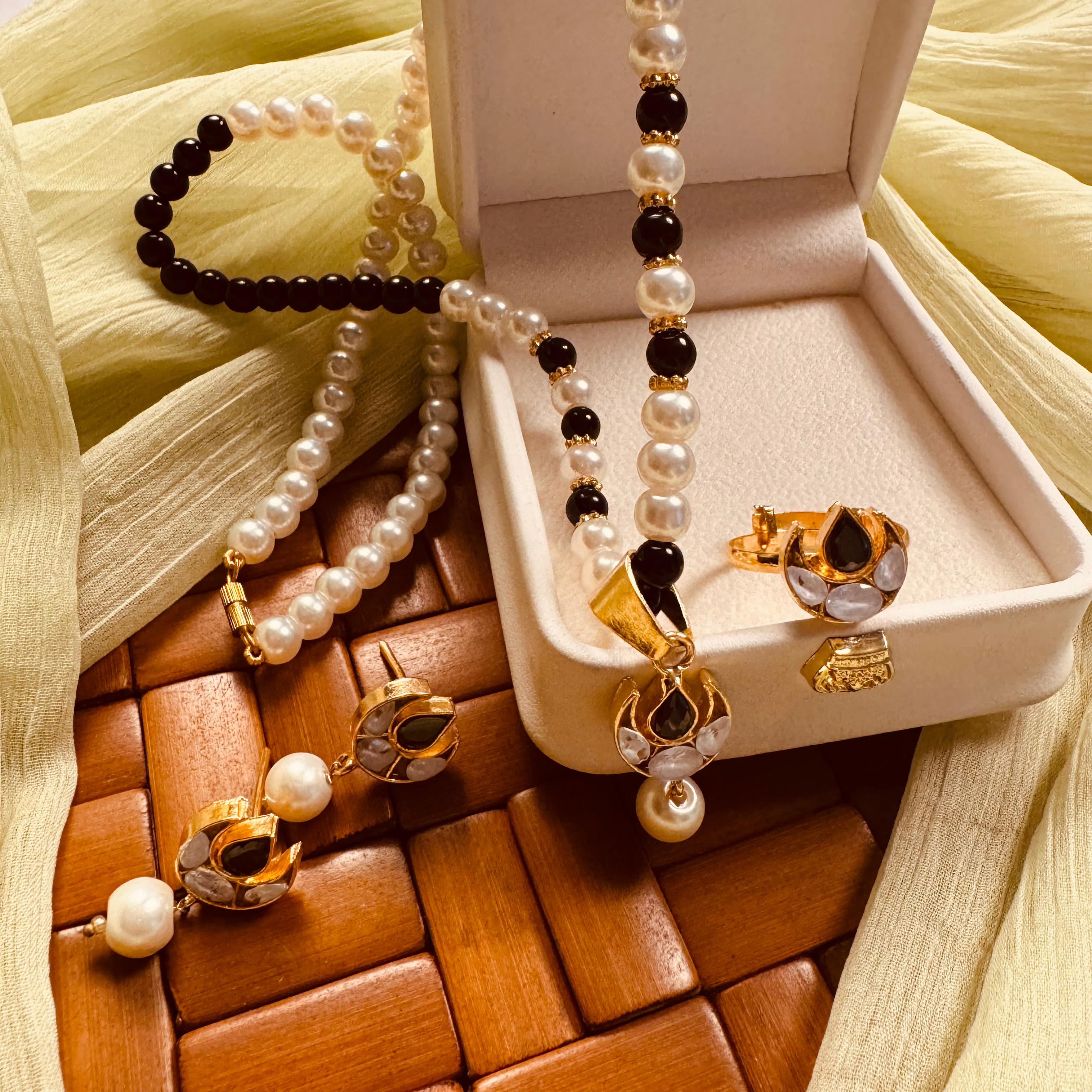 24K Gold Plated Farshi Kundan Necklace Set for Girls/Women