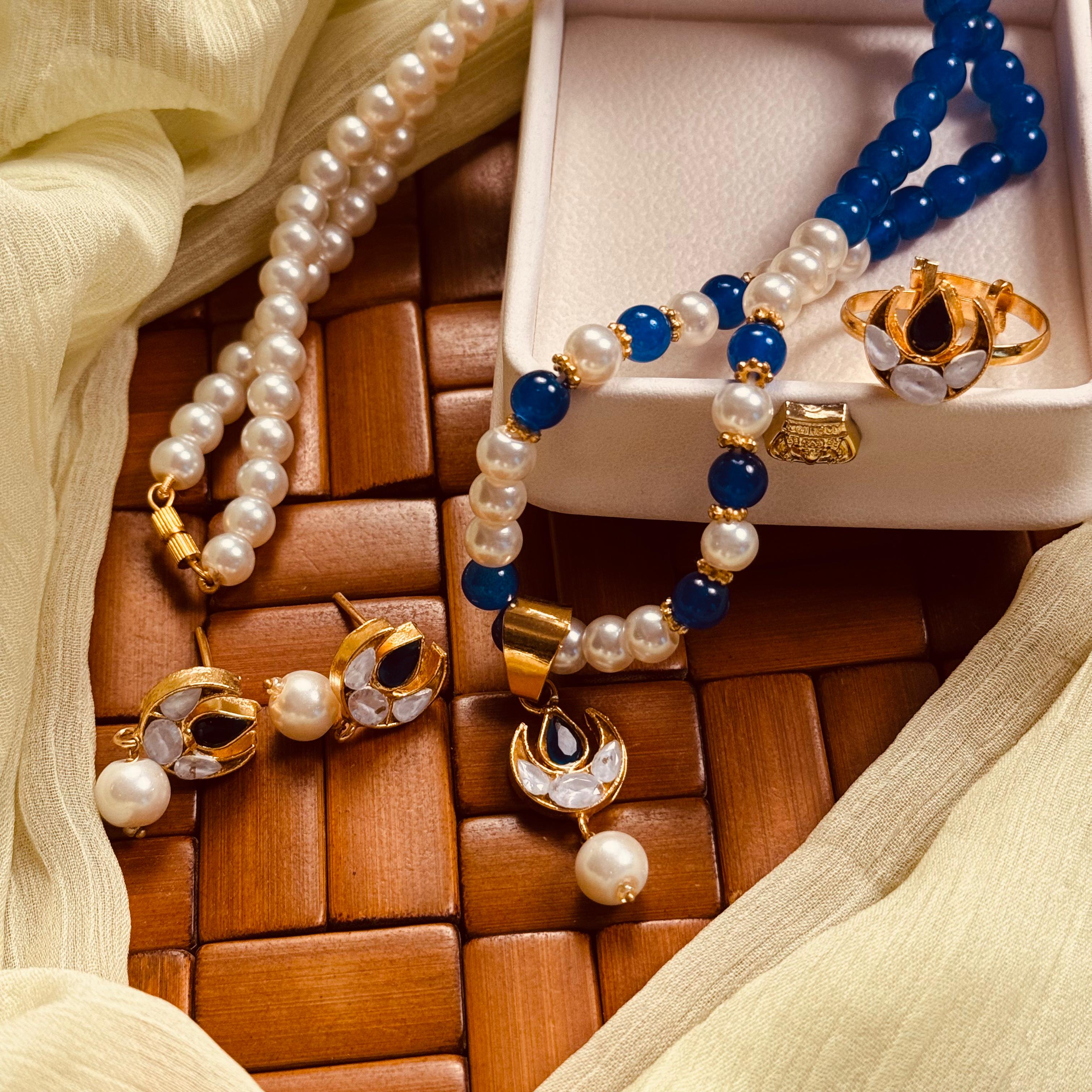 24K Gold Plated Farshi Kundan Necklace Set for Girls/Women