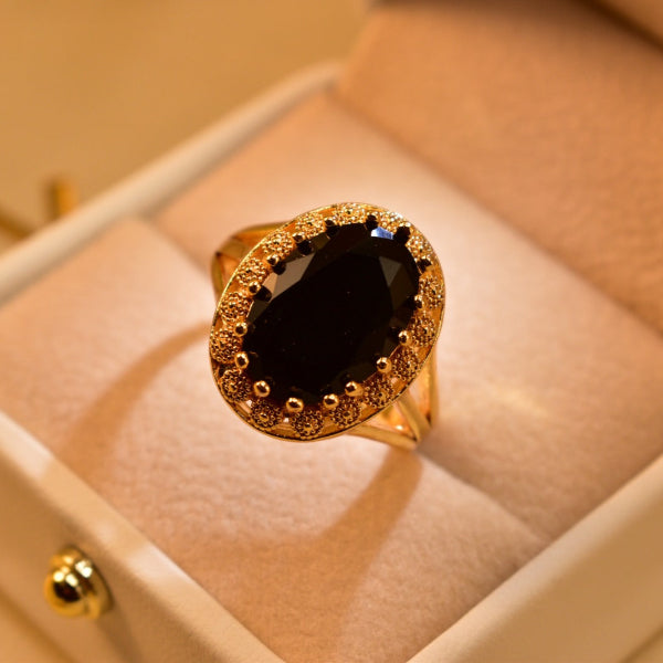 Elegant Design Gold Plated Crystal Stone Ring For Girls/Women