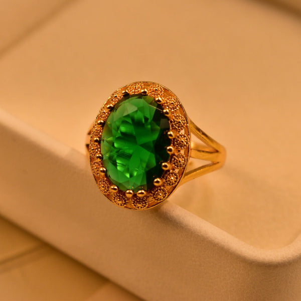 Elegant Design Gold Plated Crystal Stone Ring For Girls/Women