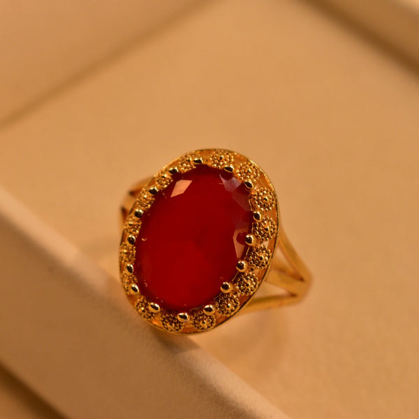 Elegant Design Gold Plated Crystal Stone Ring For Girls/Women