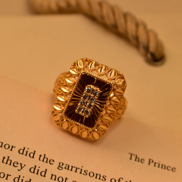 Charming Design Gold Plated Crystal Stones Ring For Girls/Women