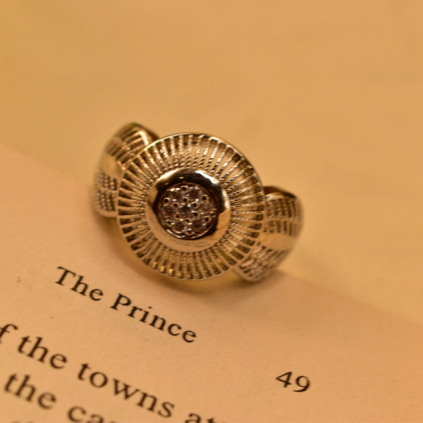 Fancy Design Crystal Stones Ring For Girls/Women