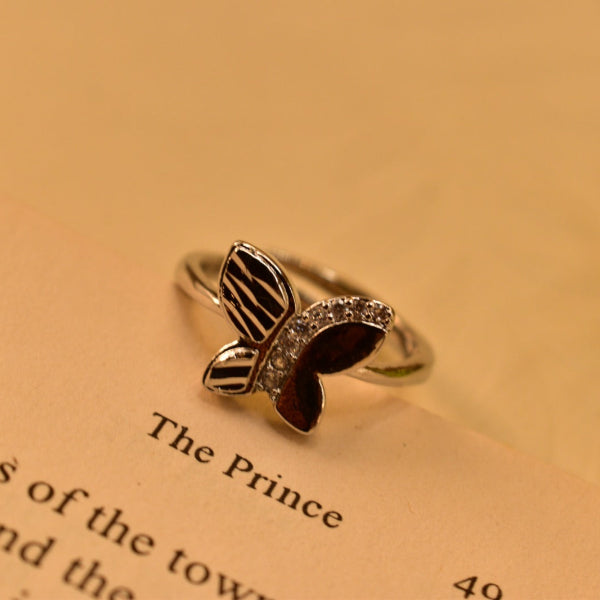 Butterfly Design Crystal Stones Ring For Girls/Women