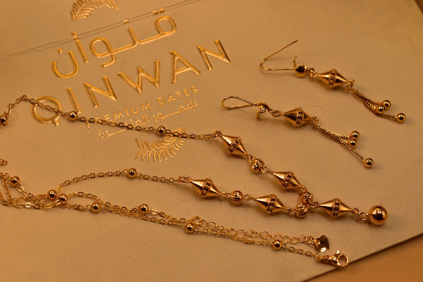 Glamorous Design Gold Plated Necklace Set for Girls/Women