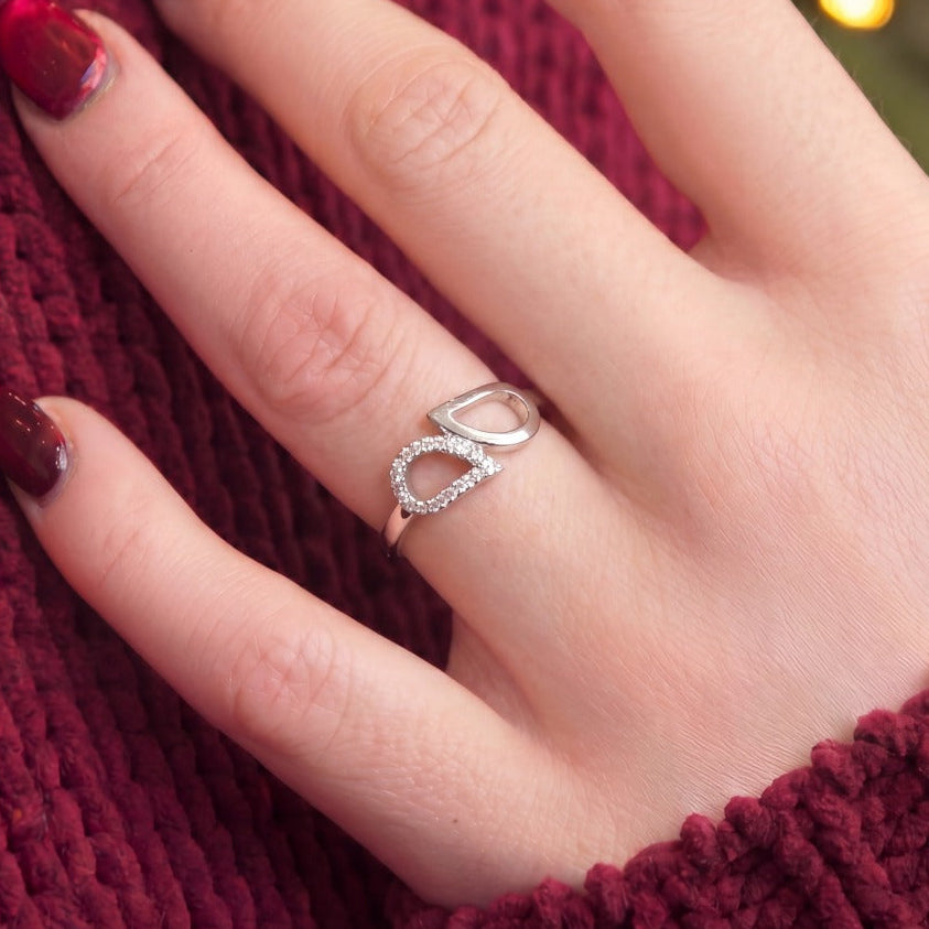 Glamorous Unique Design Crystal Stones Ring For Girls/women