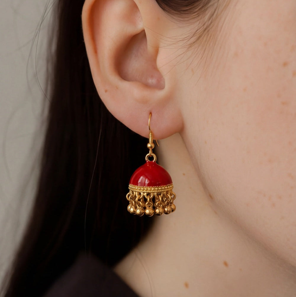 Glamorous Unique Design Gold Plated Earrings For Girls/women