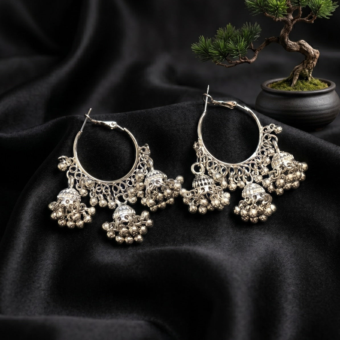 Beautiful Unique Design Silver Plated Earrings For Girls/women