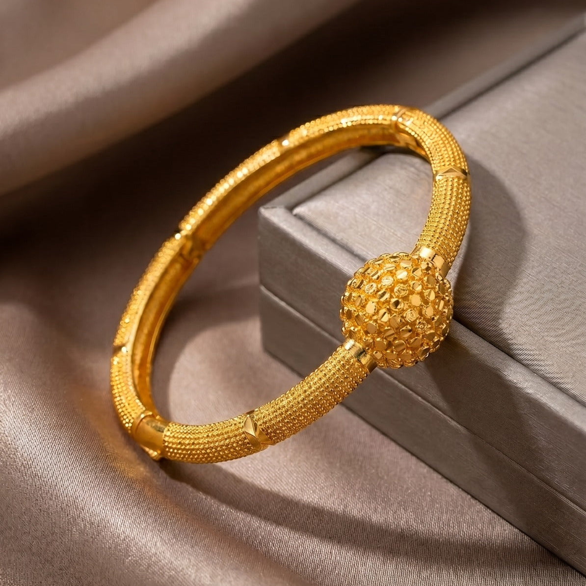 Luminous Unique Design Gold Plated Bangle for Girls/Women