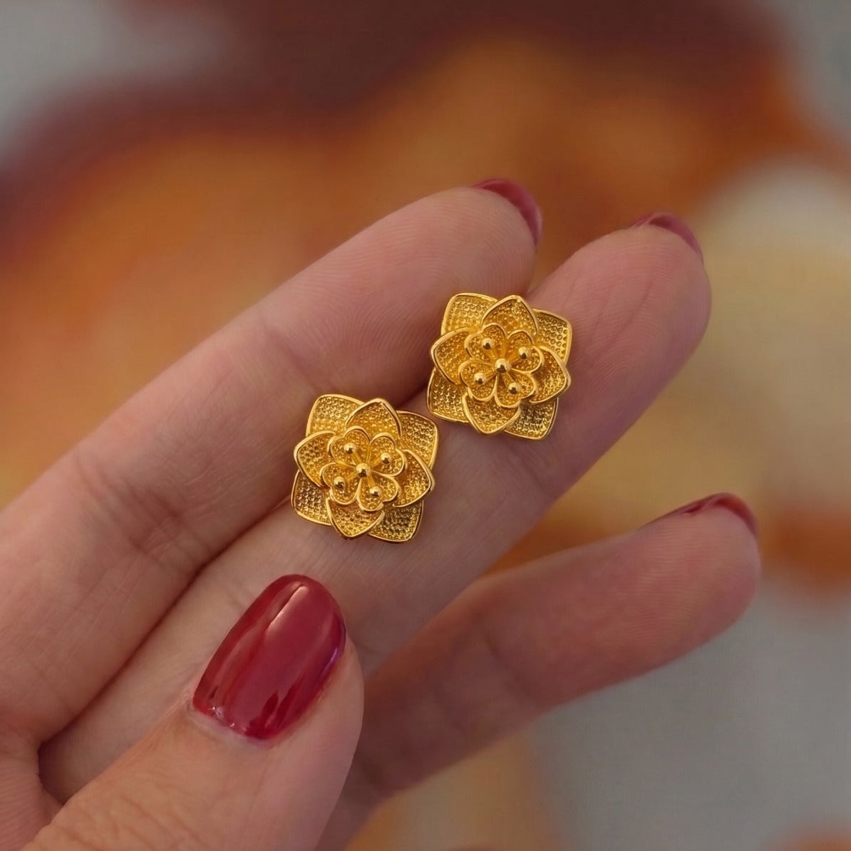 Glamorous Unique Design Gold Plated Earrings For Girls/women