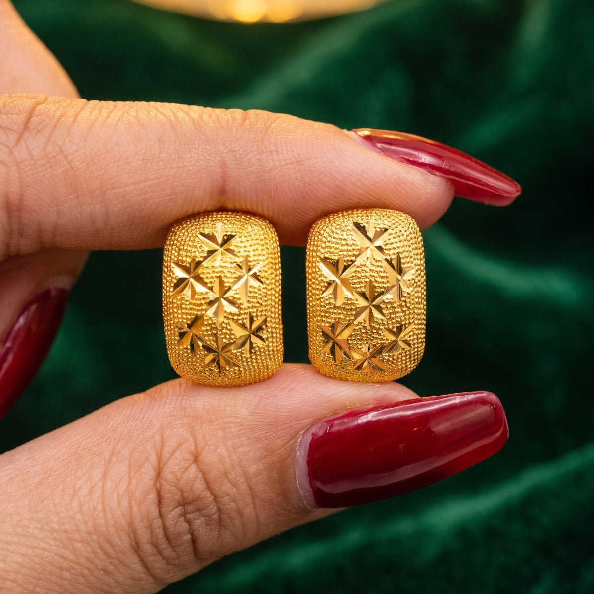 Beautiful Unique Design Gold Plated Earrings For Girls/women