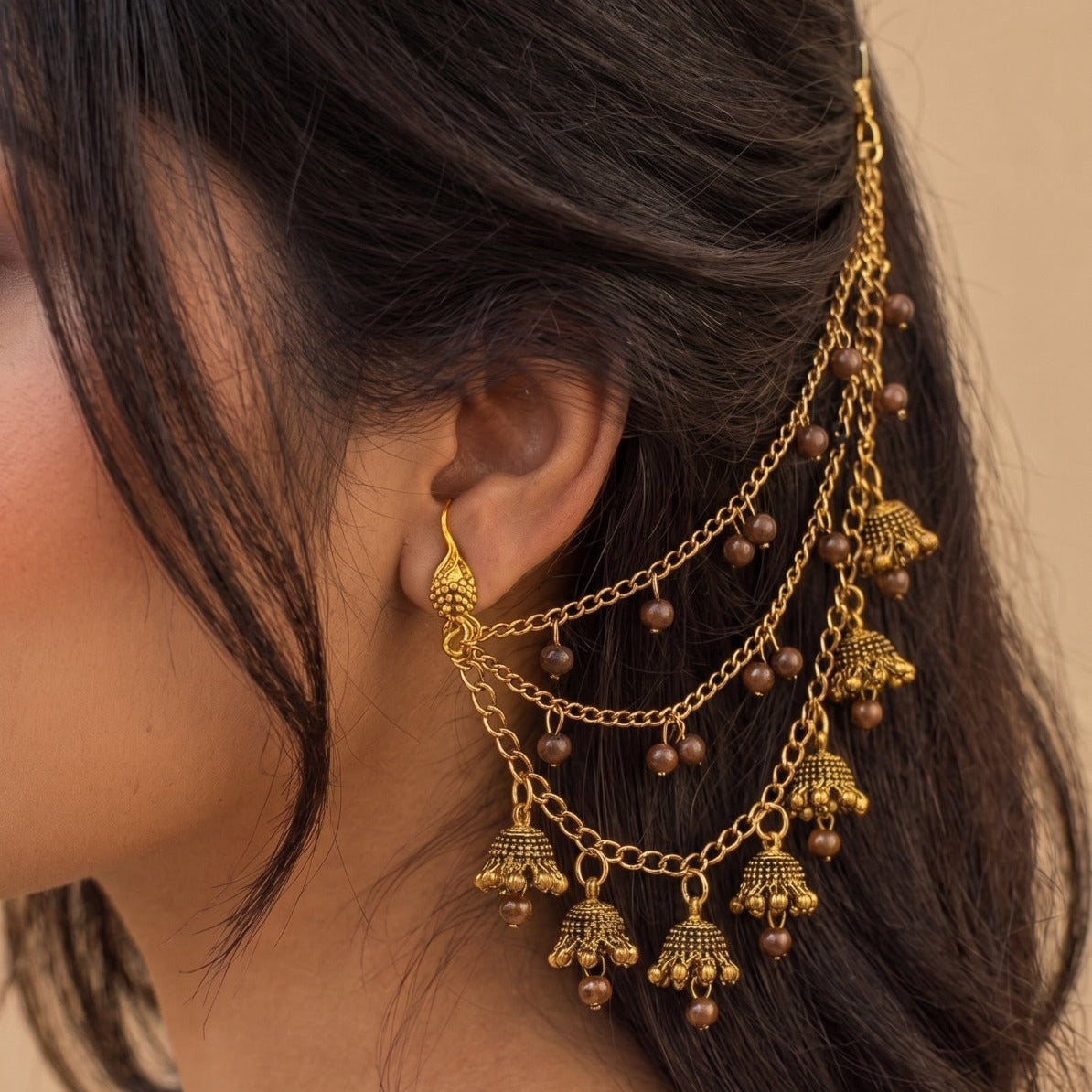 Beautiful Unique Design Gold Plated Sahara For Girls/women