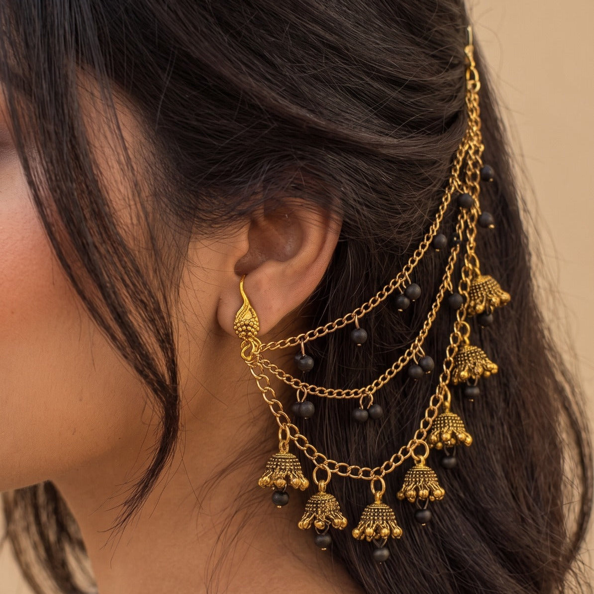 Beautiful Unique Design Gold Plated Sahara For Girls/women