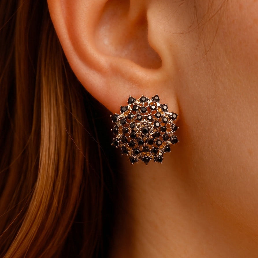 Luxury Design Gold Plated Crystal Stones Earrings For Girls/women