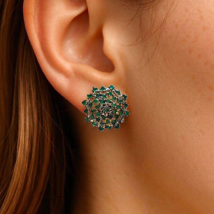 Luxury Design Gold Plated Crystal Stones Earrings For Girls/women