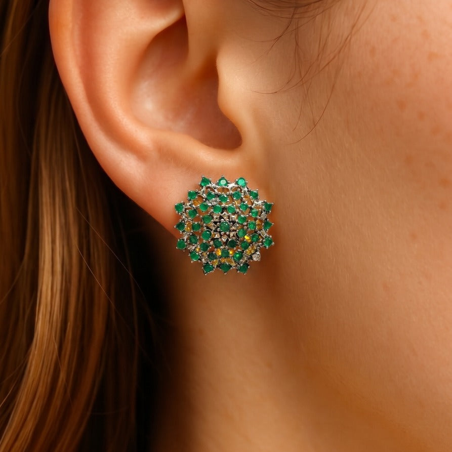 Luxury Design Gold Plated Crystal Stones Earrings For Girls/women
