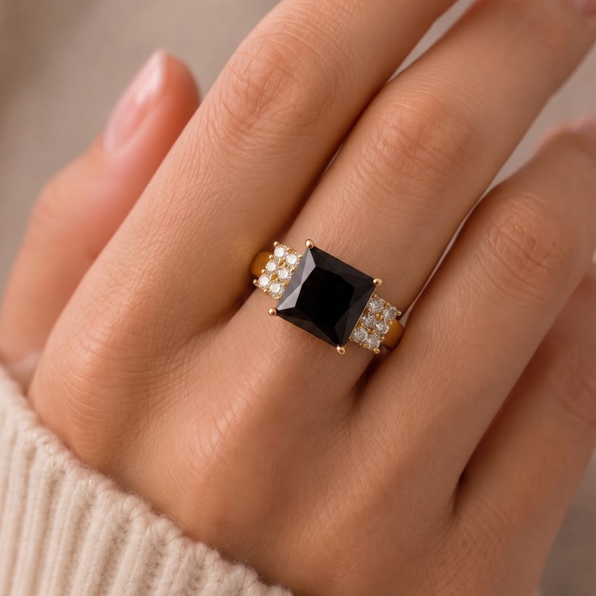 Charming Design Gold Plated Crystal Stones Ring For Girls/Women