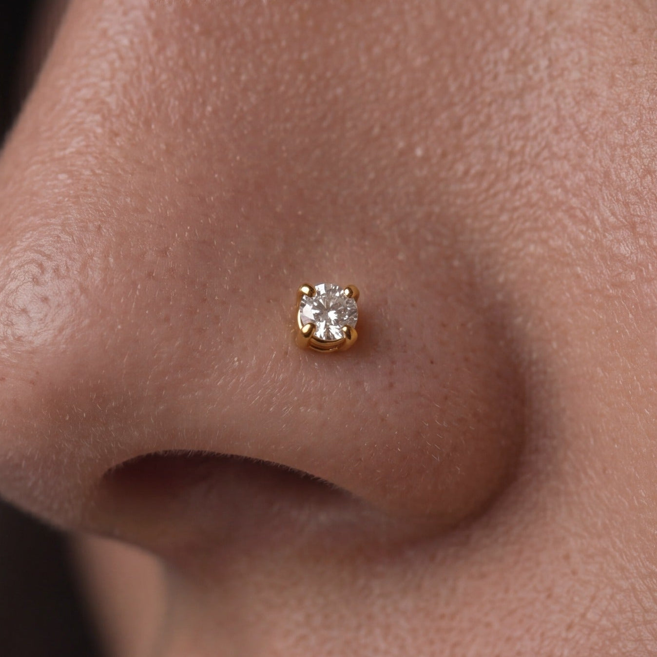 Beautiful Design Gold Plated Crystal Stone Nose Ring for Girls/Women
