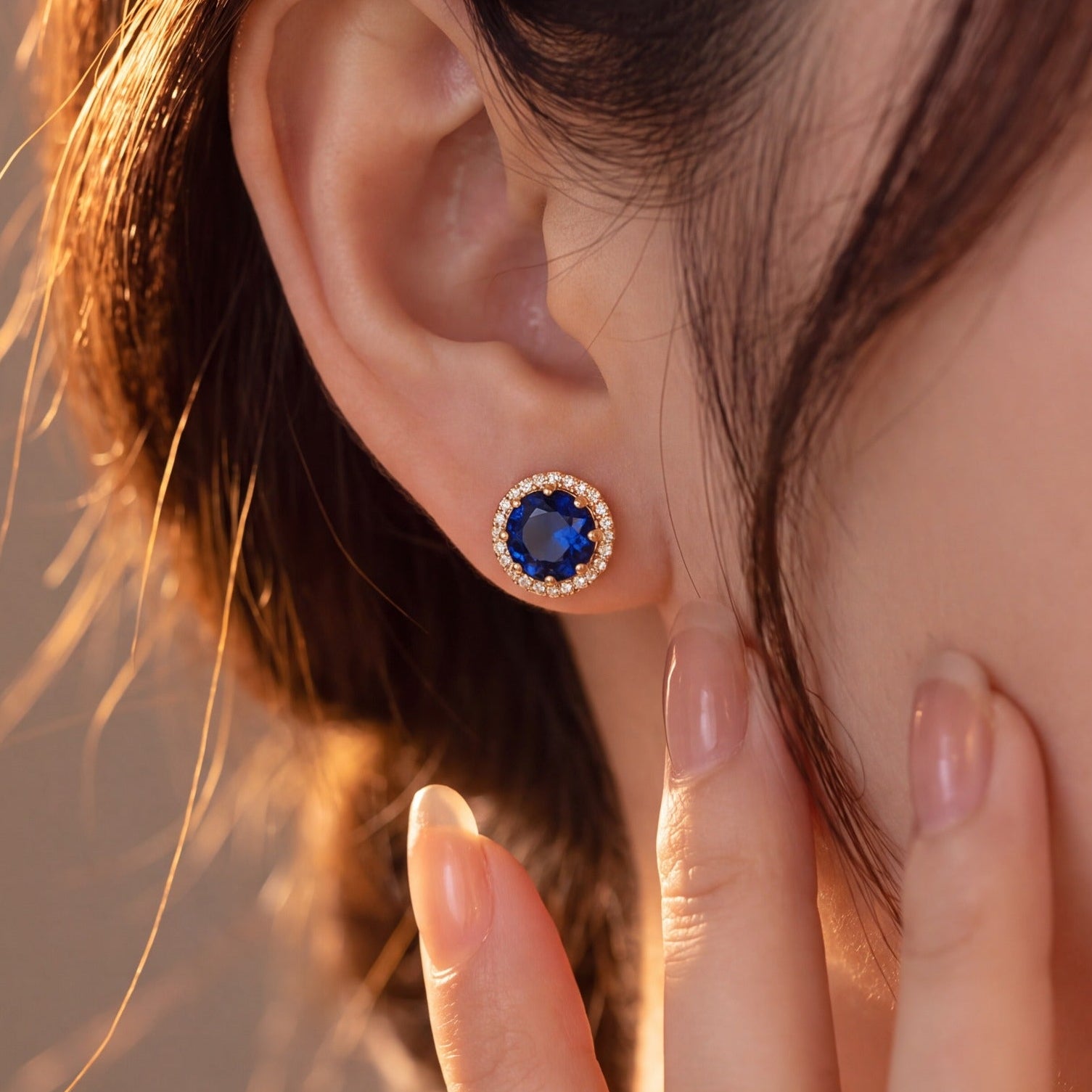 Elegant Design Gold Plated Crystal Stones Earrings For Girls/women