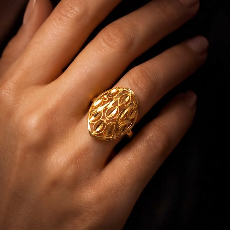 Beautiful Unique Design Gold Plated Ring For Girls/Women