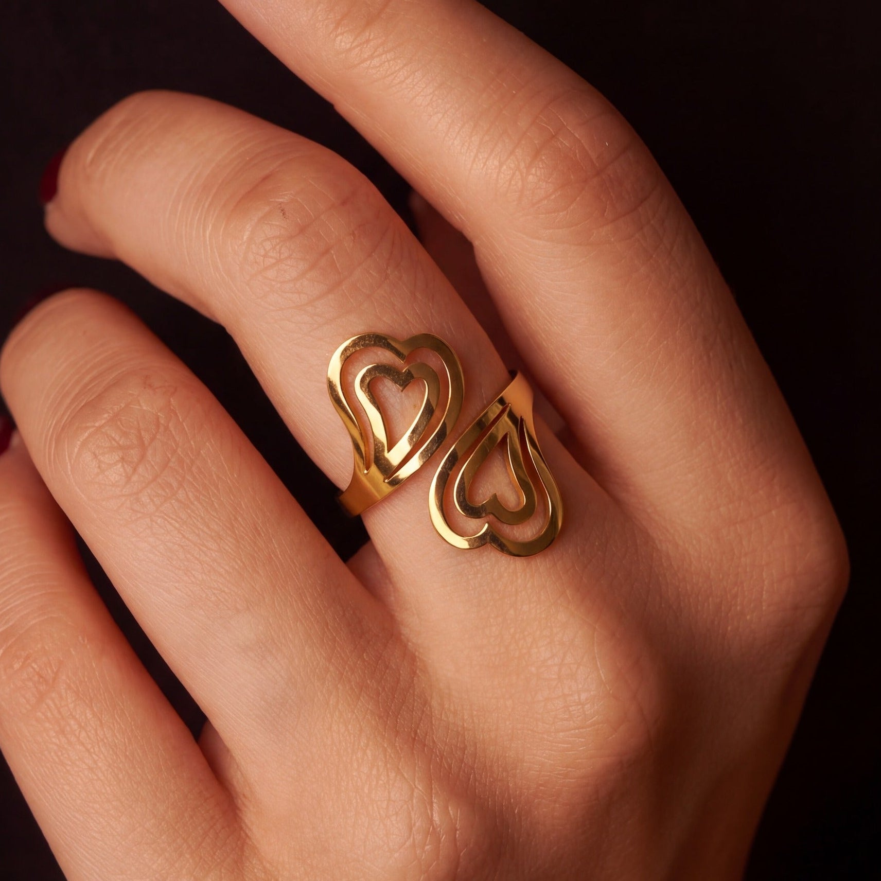 Glamorous Unique Design Gold Plated Ring For Girls/Women