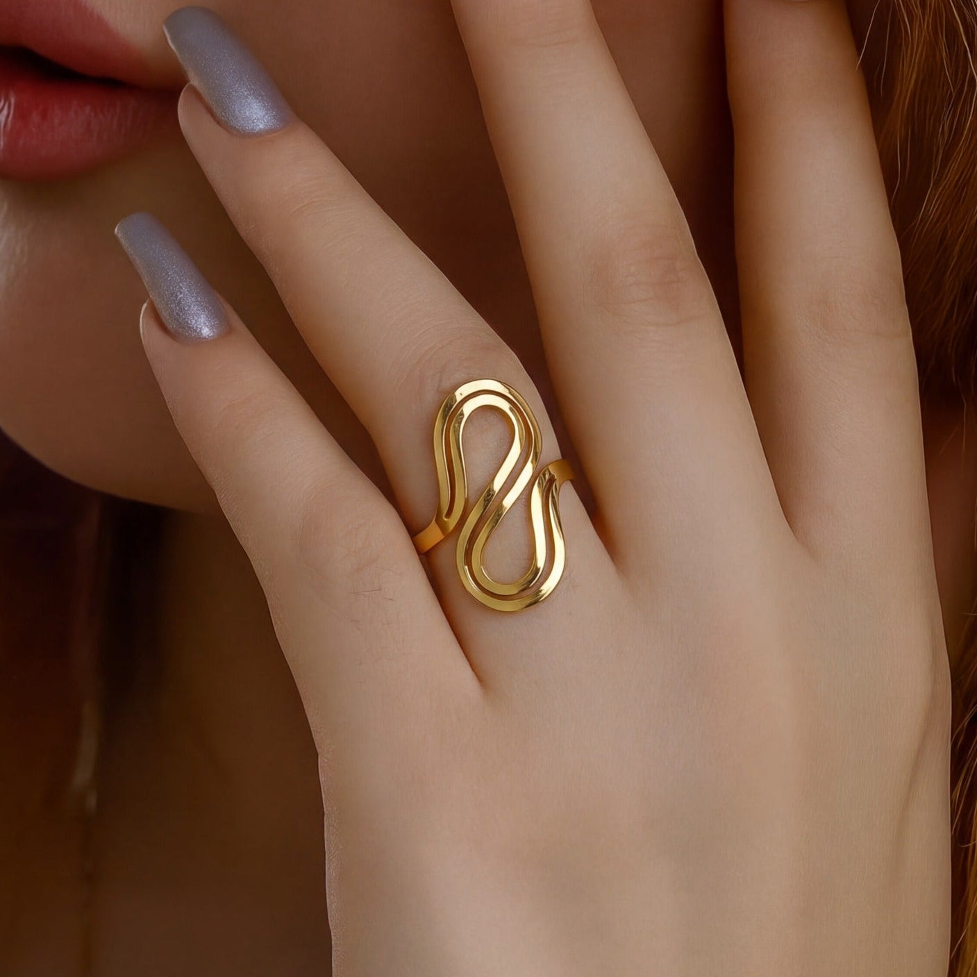 Gorgeous Unique Design Gold Plated Ring For Girls/Women
