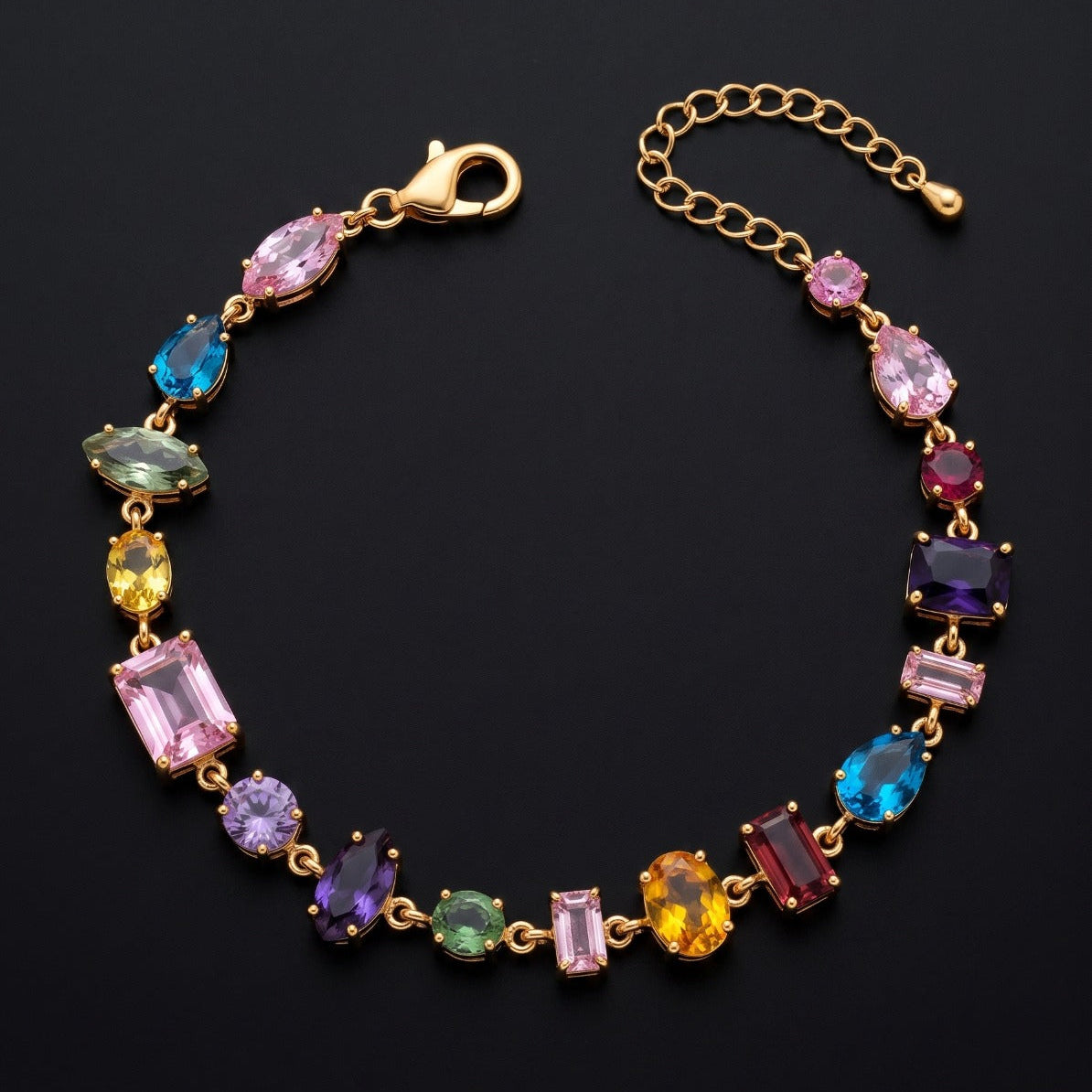 Fancy Unique Design Gold Plated Crystal Stones Bracelet For Girls/Women