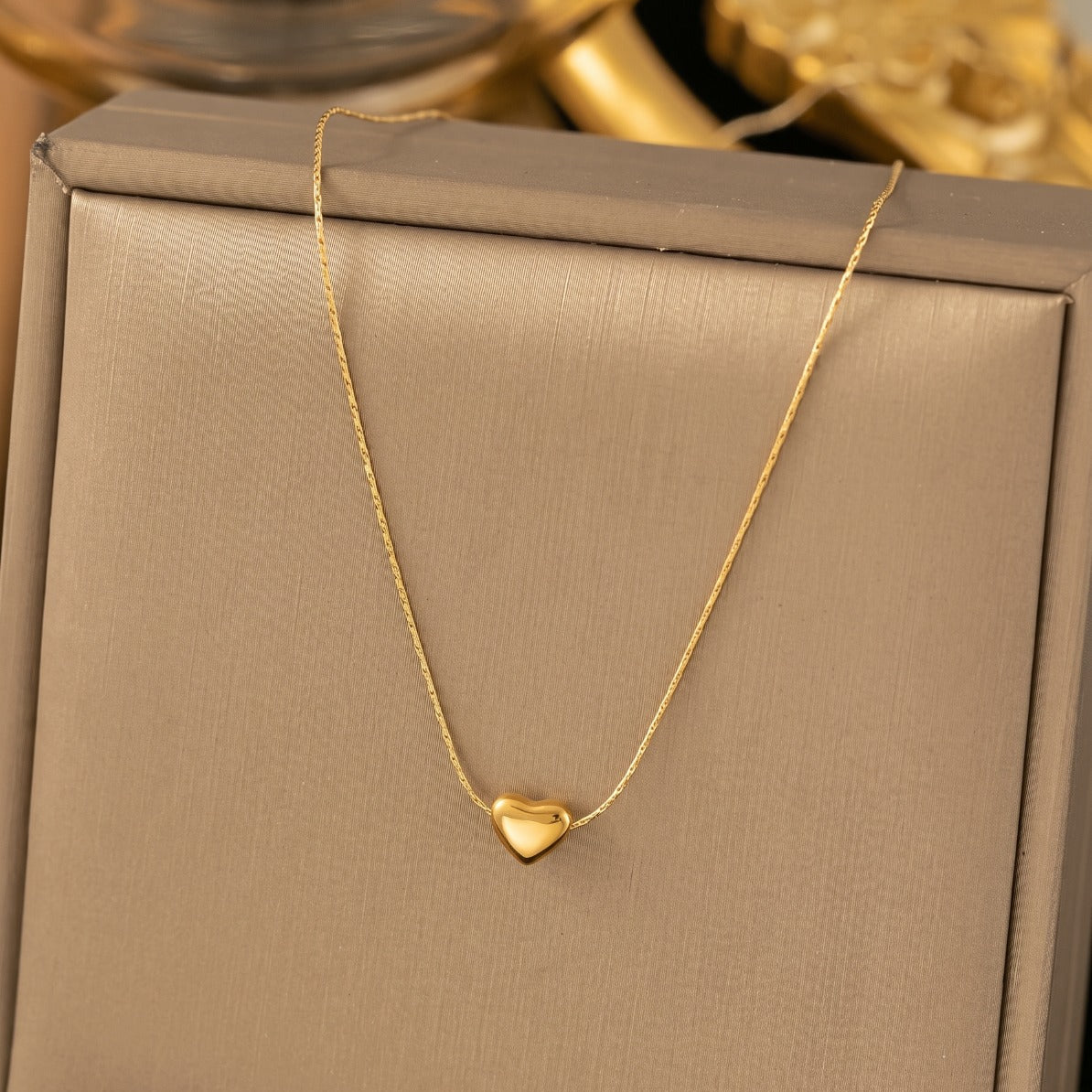Sparkling Heart Design Gold Plated Pendant for Girls/Women