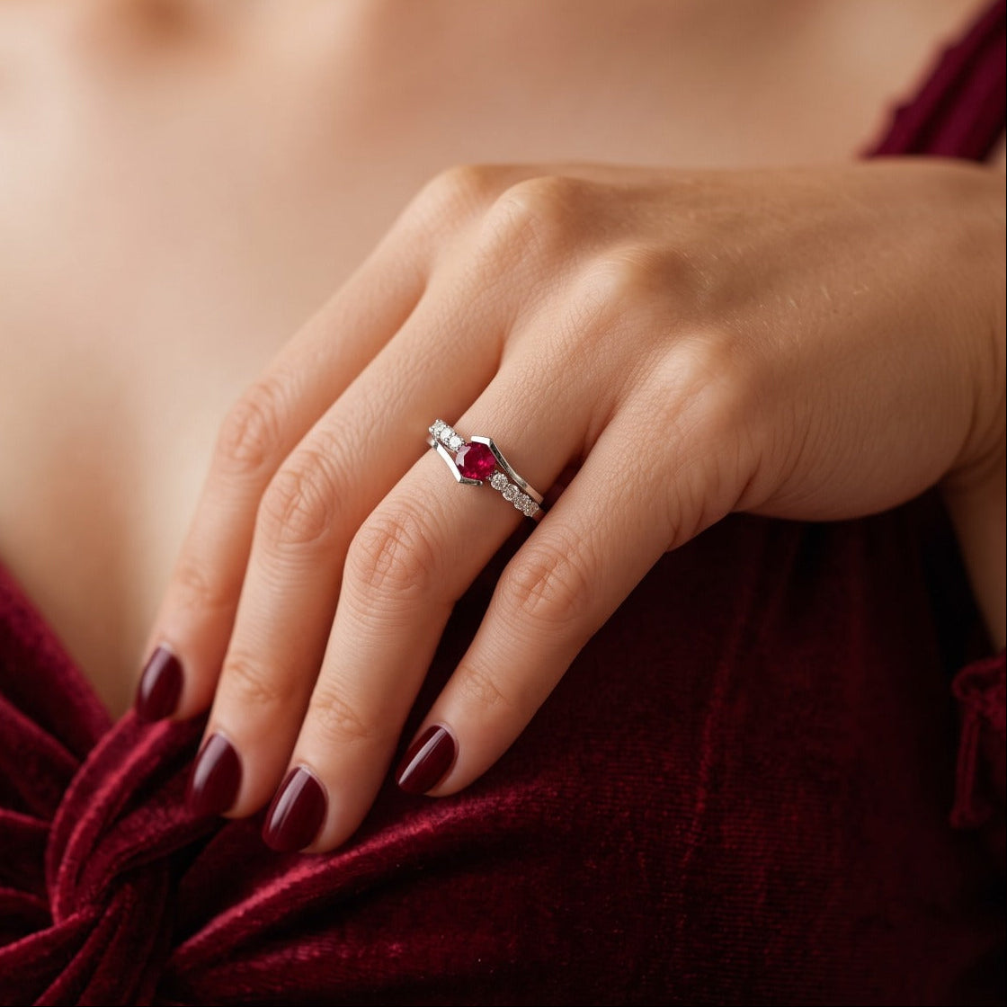 Fancy Unique Design Silver Plated Crystal Stones Ring For Girls/women