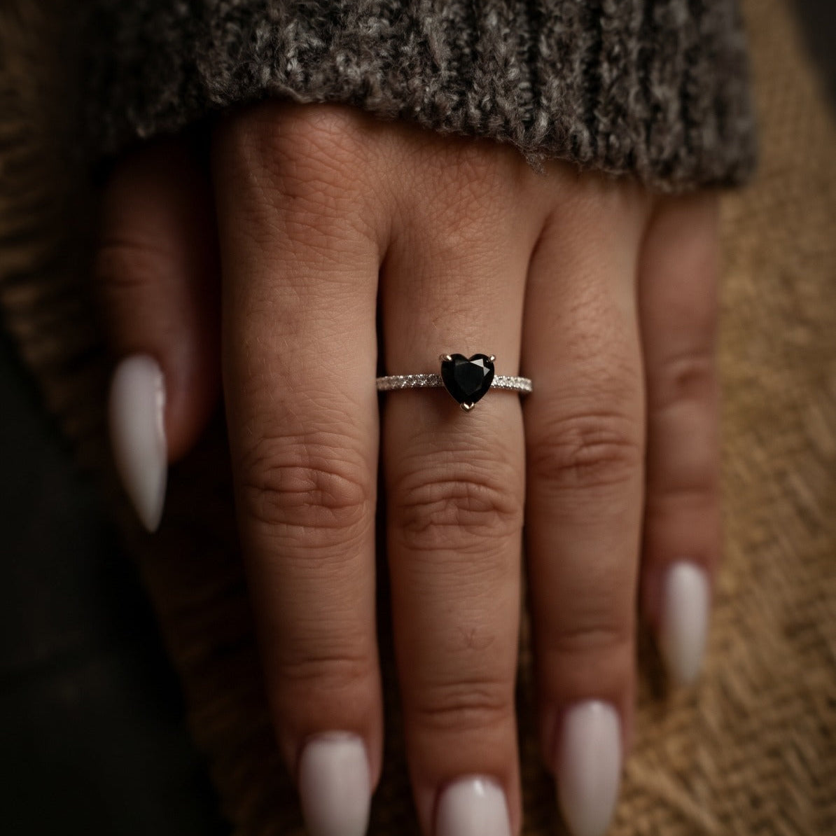 Beautiful Heart Design Silver Plated Crystal Stones Ring For Girls/women