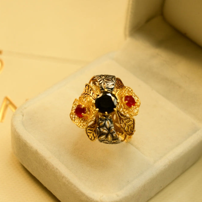 Sparkling Unique Design Gold Plated Ring For Girls/Women