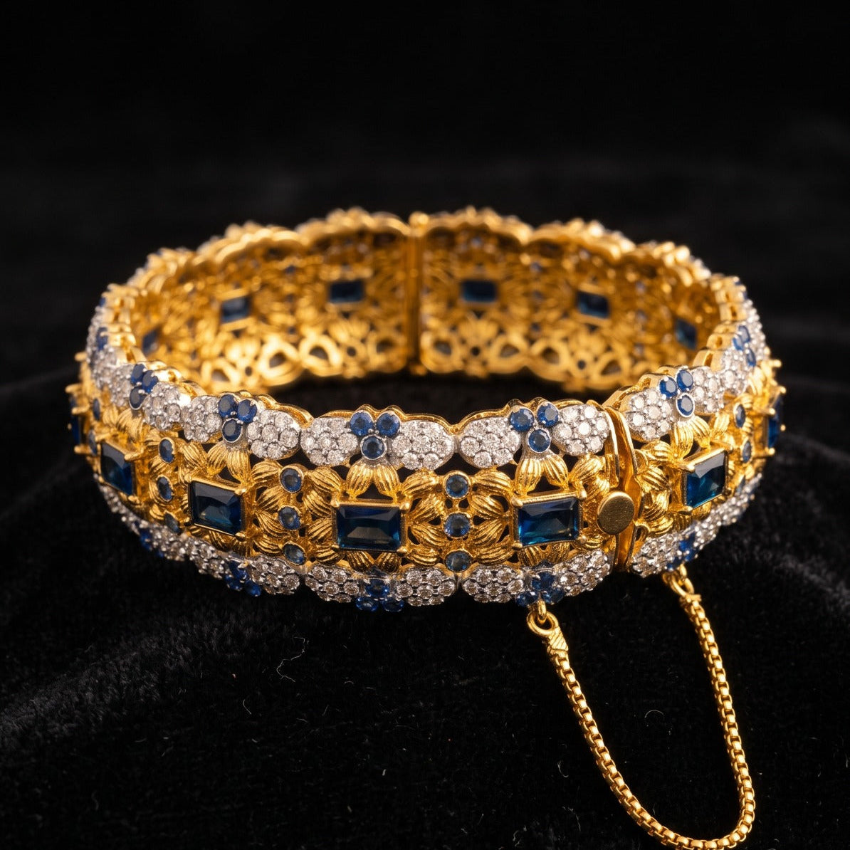 Dazzling Design Gold Plated Bangle Set for Girls/Women