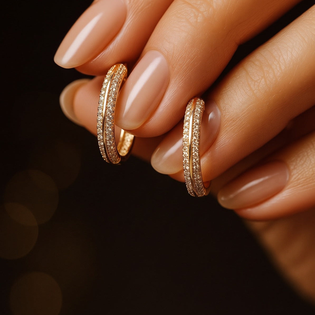 Luminous Design Gold Plated Crystal Stones Earrings For Girls/women