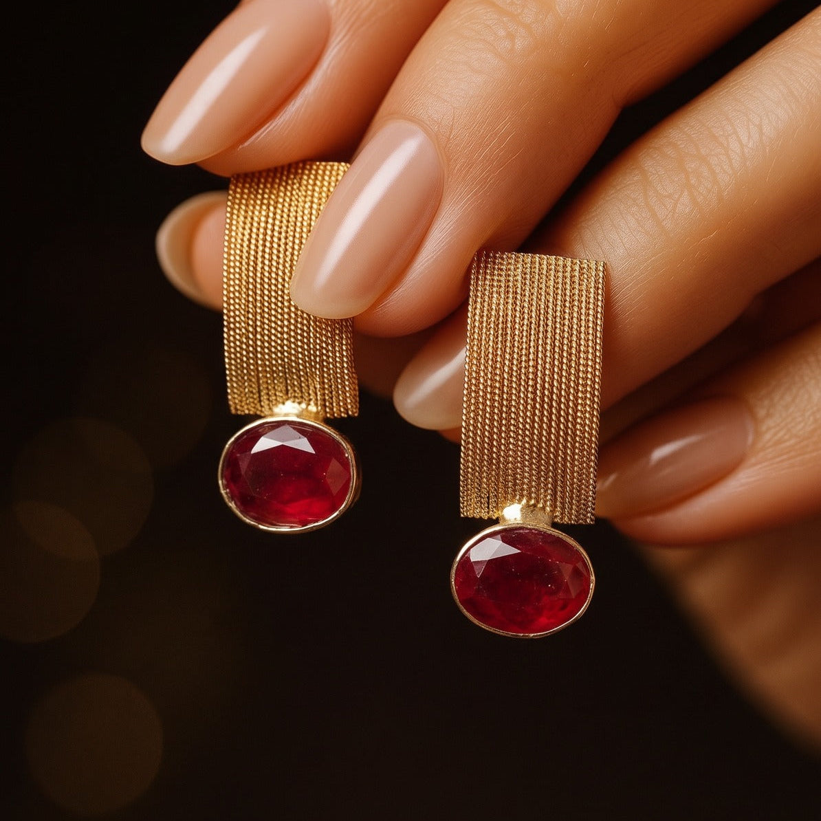 Sparkling Design Gold Plated Crystal Stones Earrings For Girls/women