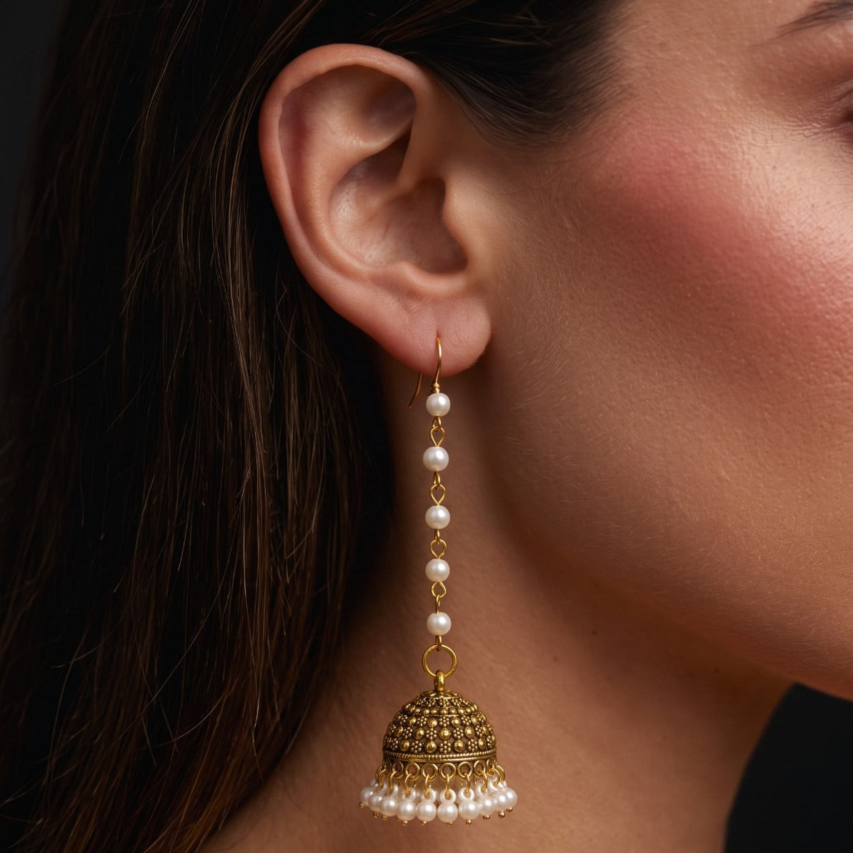 Luminous Design Gold Plated Crystal Stones Earrings For Girls/women