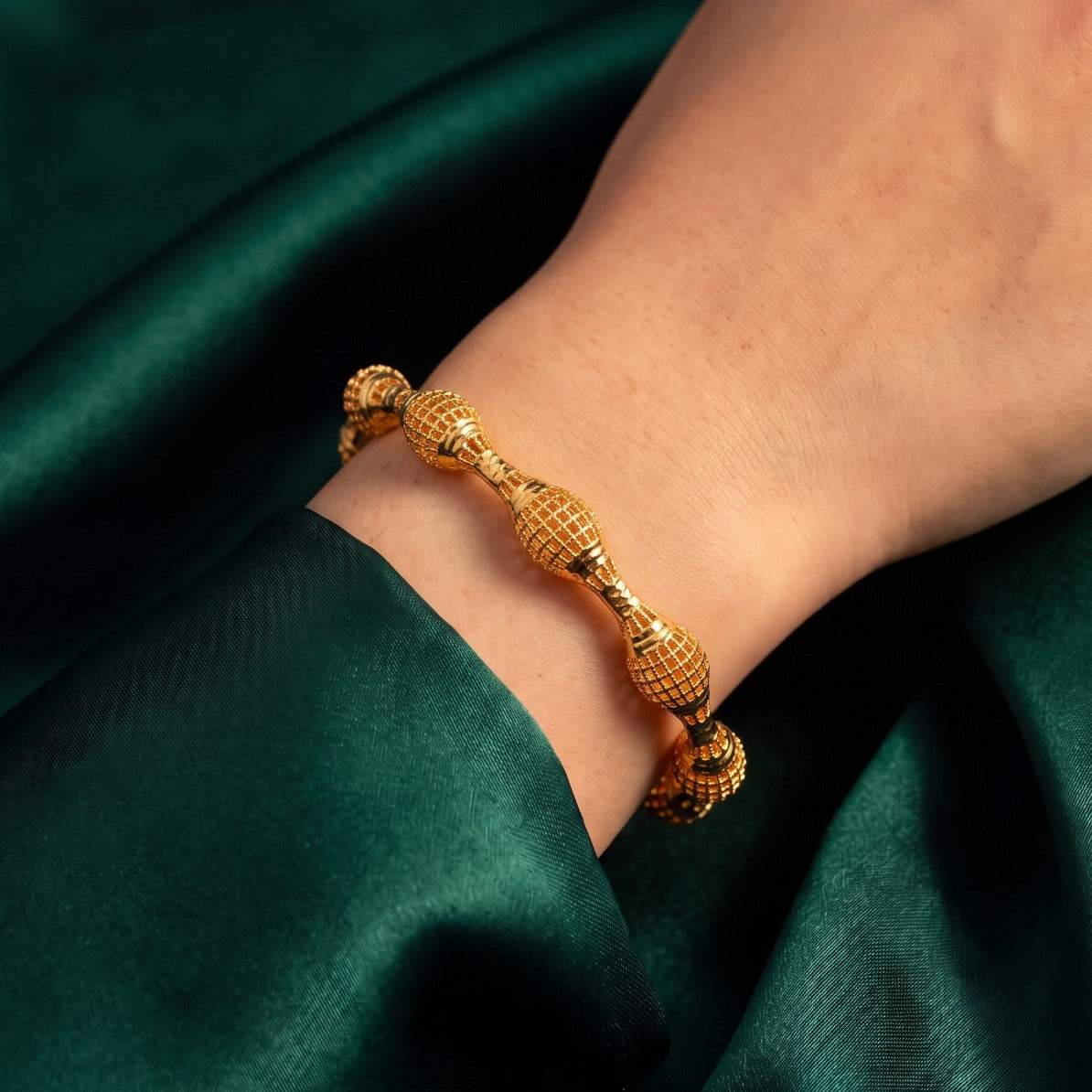 Glamorous Unique Design Gold Plated Bangle For Girls/women