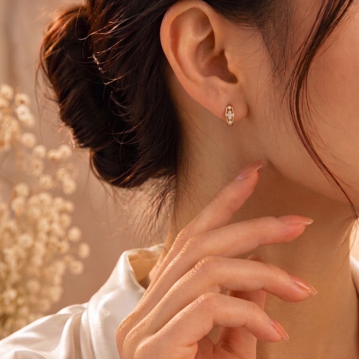 Fancy Design Gold Plated Crystal Stones Earring For Girls/women