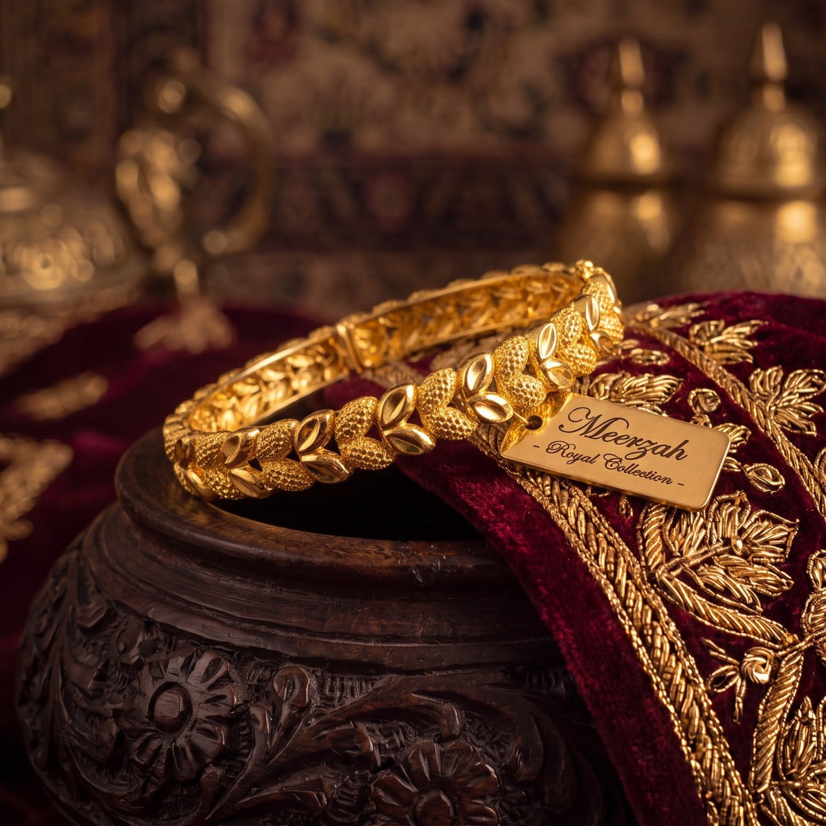 Glamorous Unique Design Gold Plated Bangle for Girls/Women