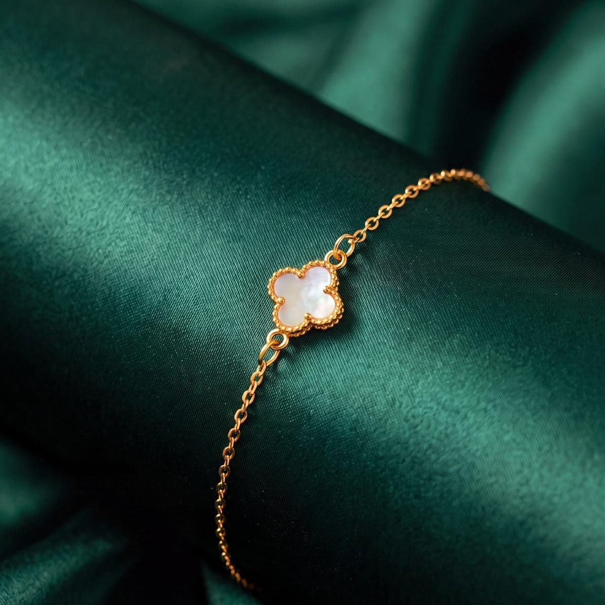 Fancy Flower Design Gold Plated Bracelet For Girls/women