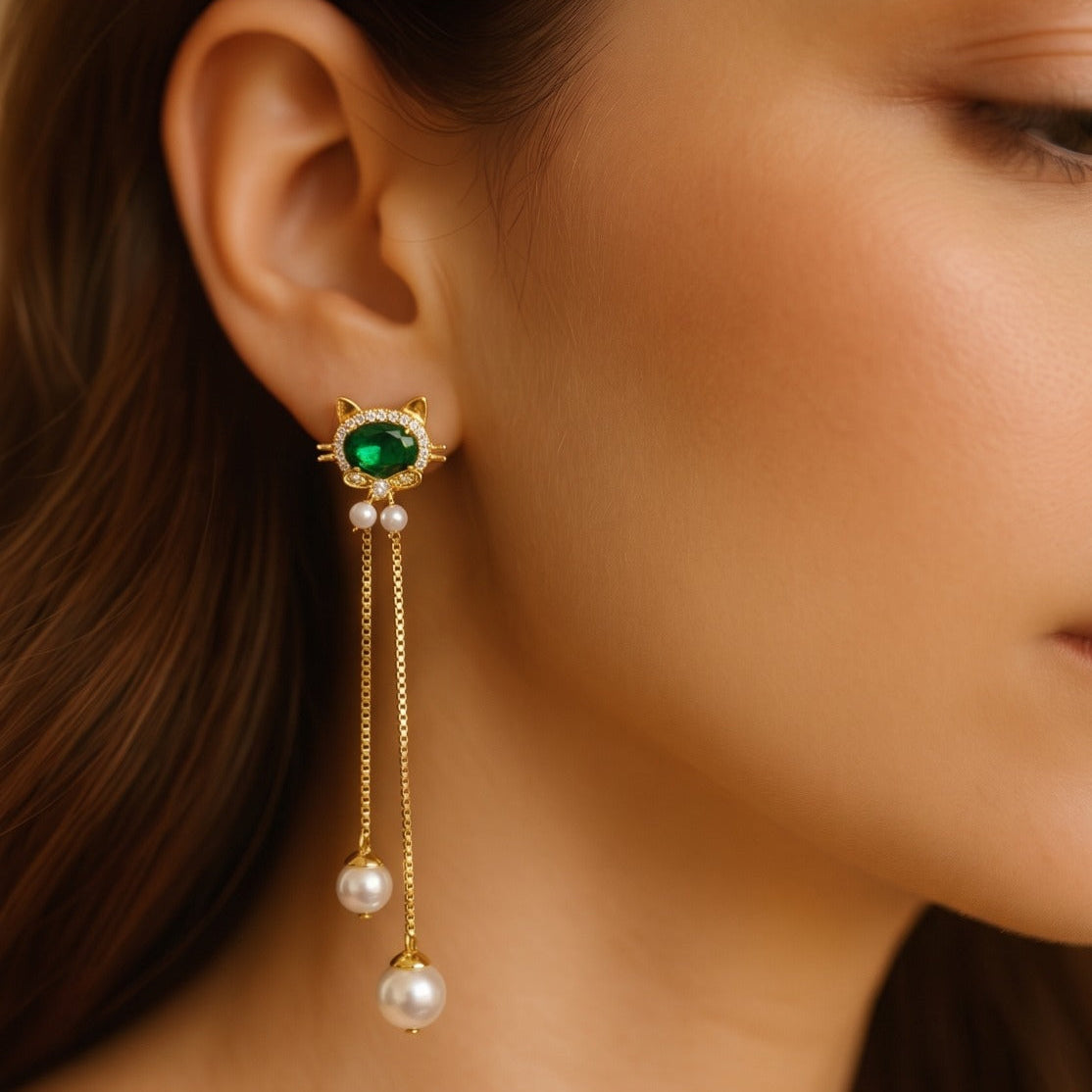 Fancy Design Gold Plated Crystal Stones Earring For Girls/Women