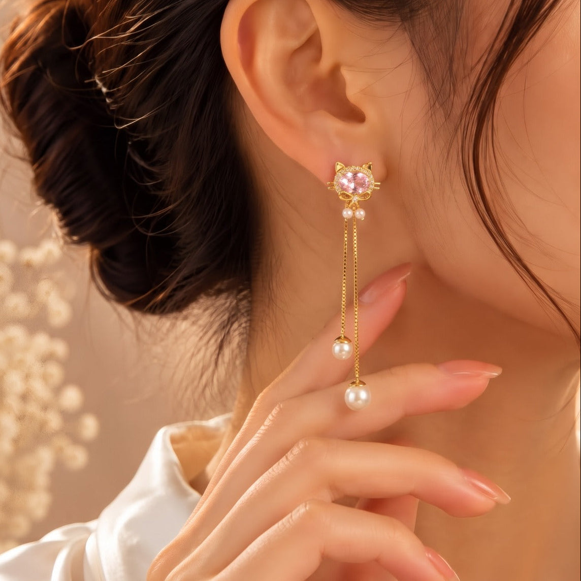 Fancy Design Gold Plated Crystal Stones Earring For Girls/Women