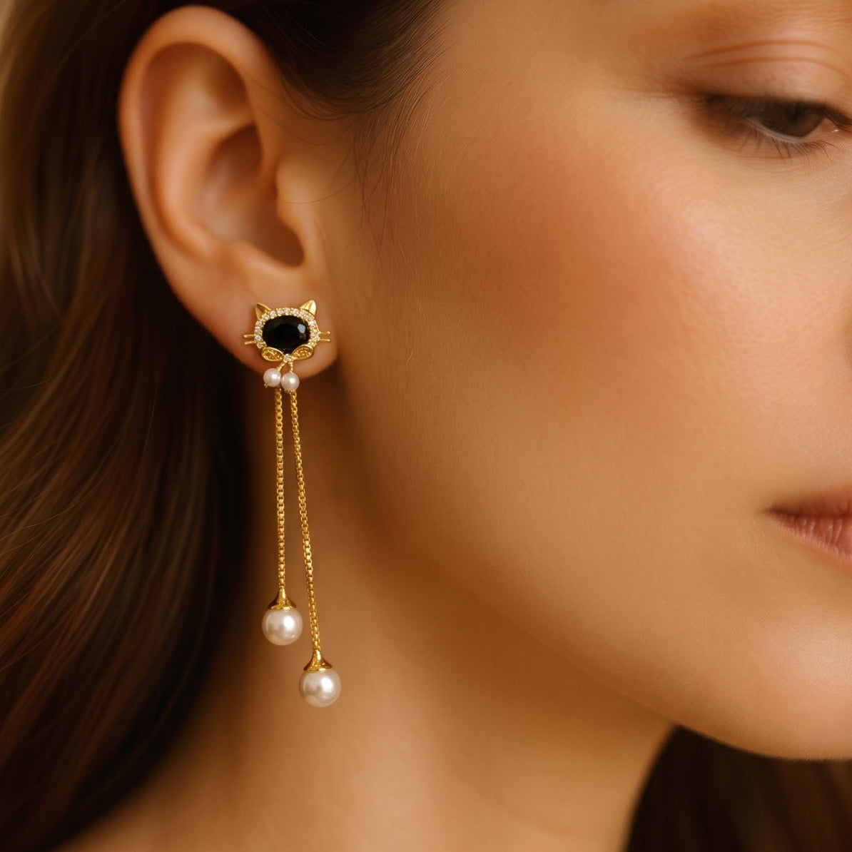 Fancy Design Gold Plated Crystal Stones Earring For Girls/Women